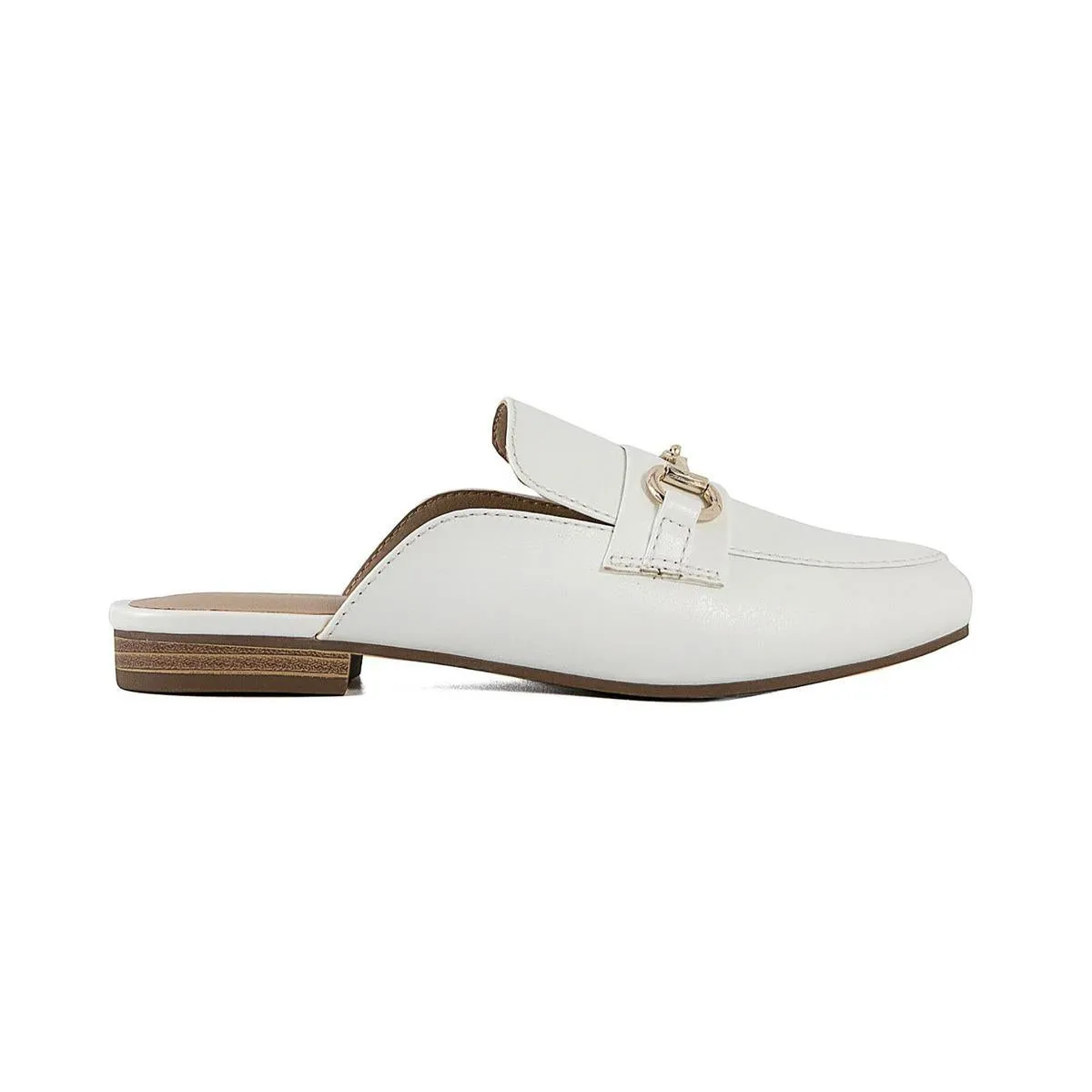 Beckette Womens Faux Leather Bit Mules