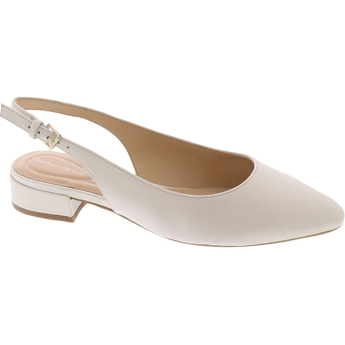 Cassius Womens Leather Adjustable Slingbacks