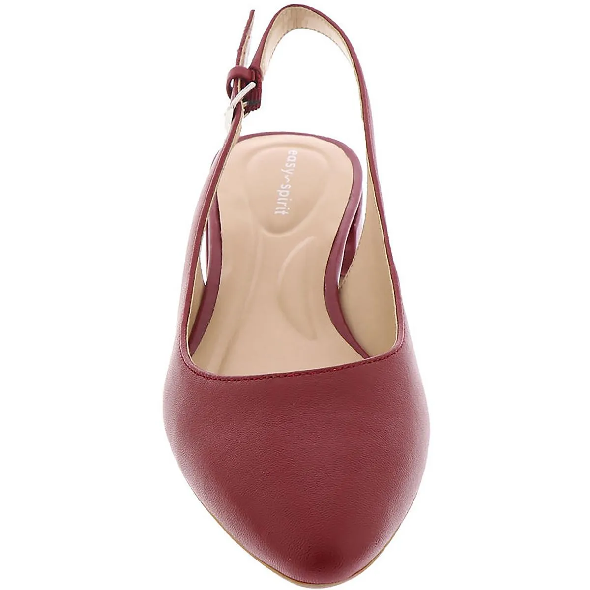 Cassius Womens Leather Adjustable Slingbacks
