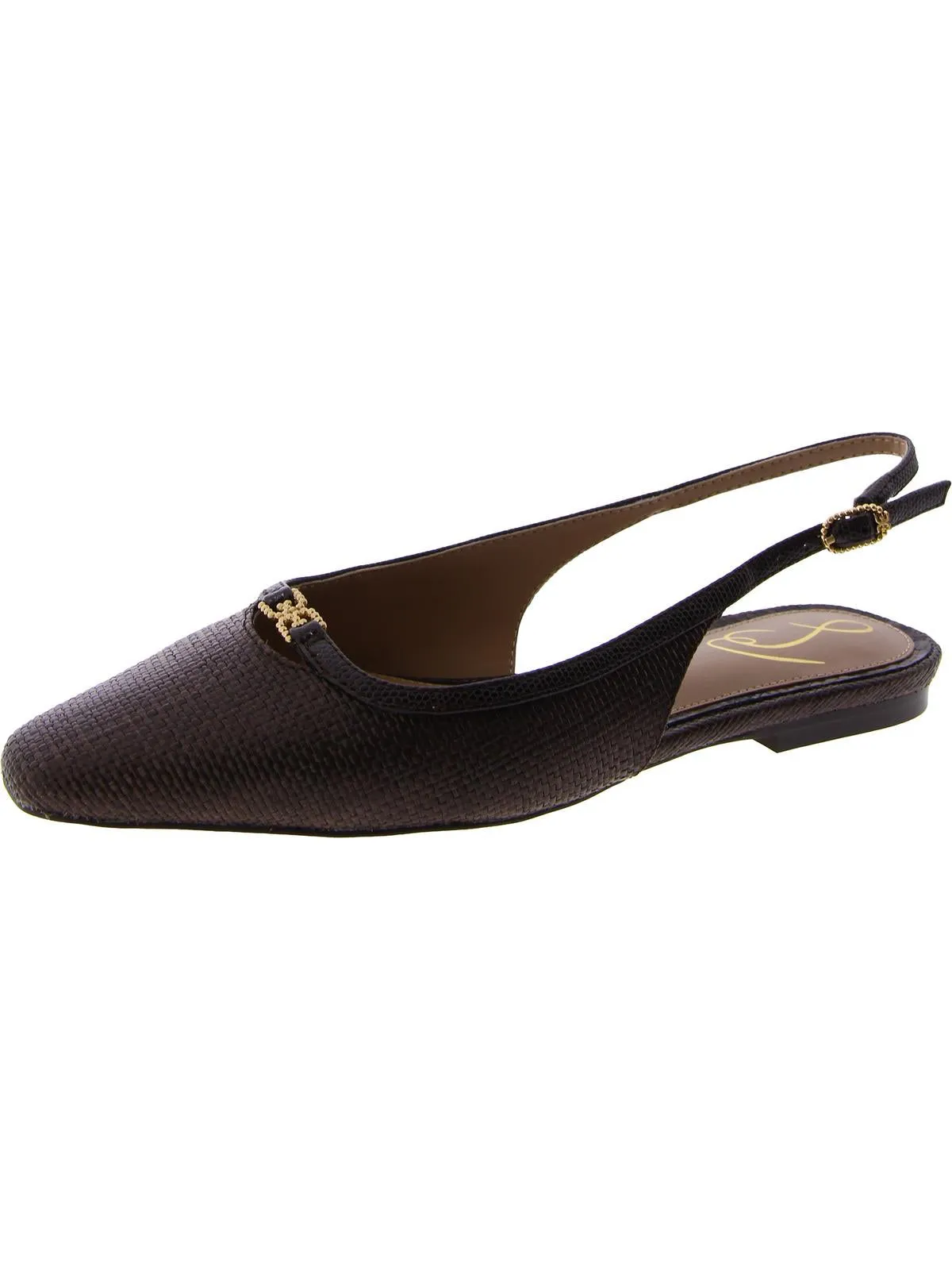 Cleo Womens Ankle Strap Square Toe Slingbacks