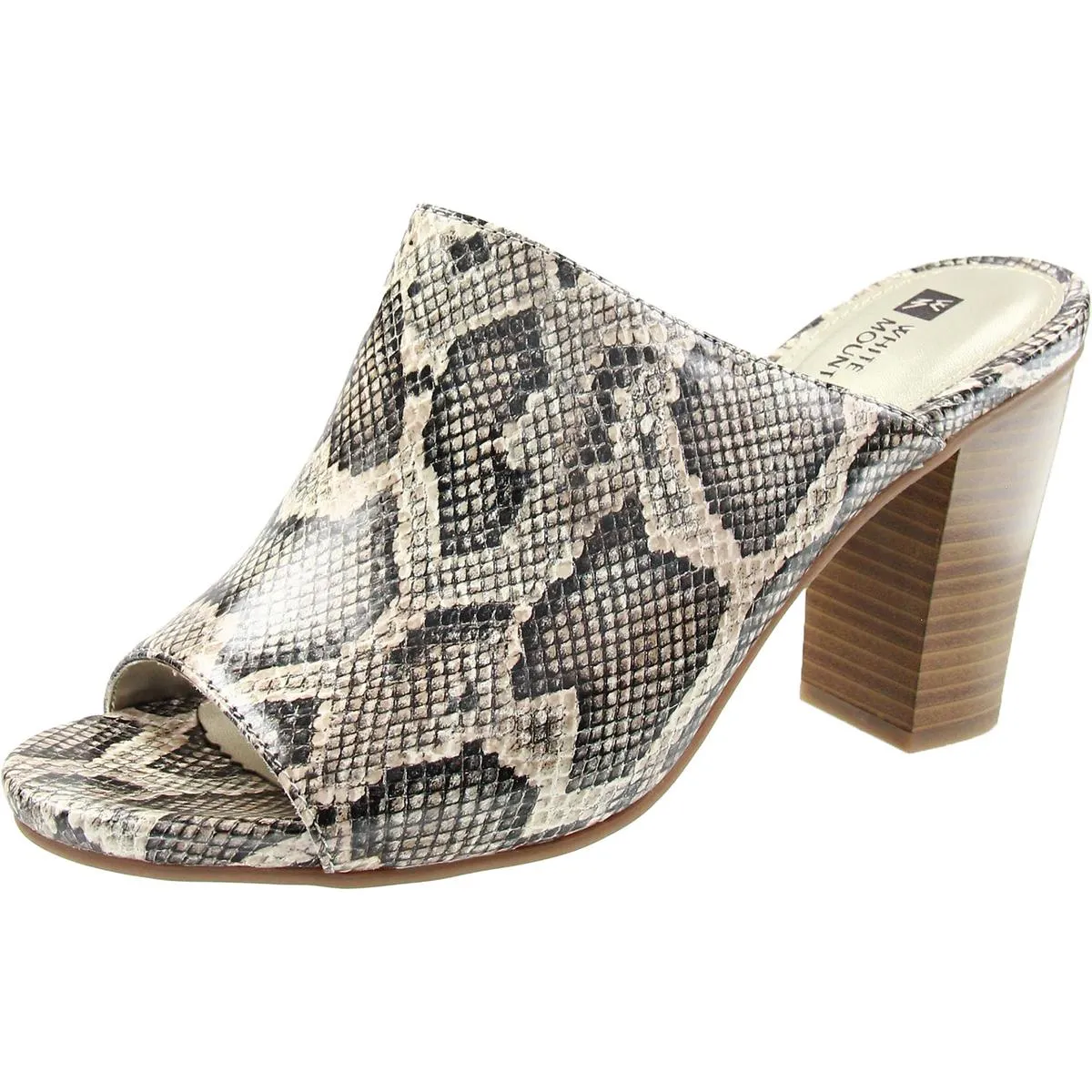 Datenight Womens Cork Stacked Heel Mules