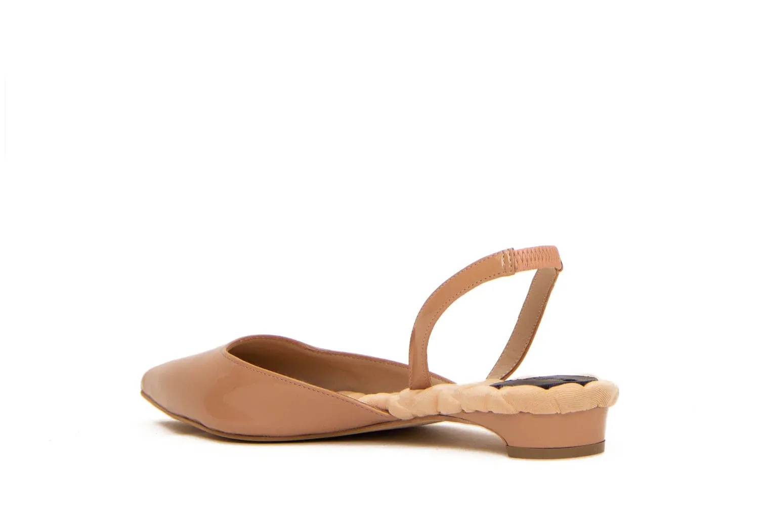 Jackie Vegan Leather Slingback Flats | Nude Patent