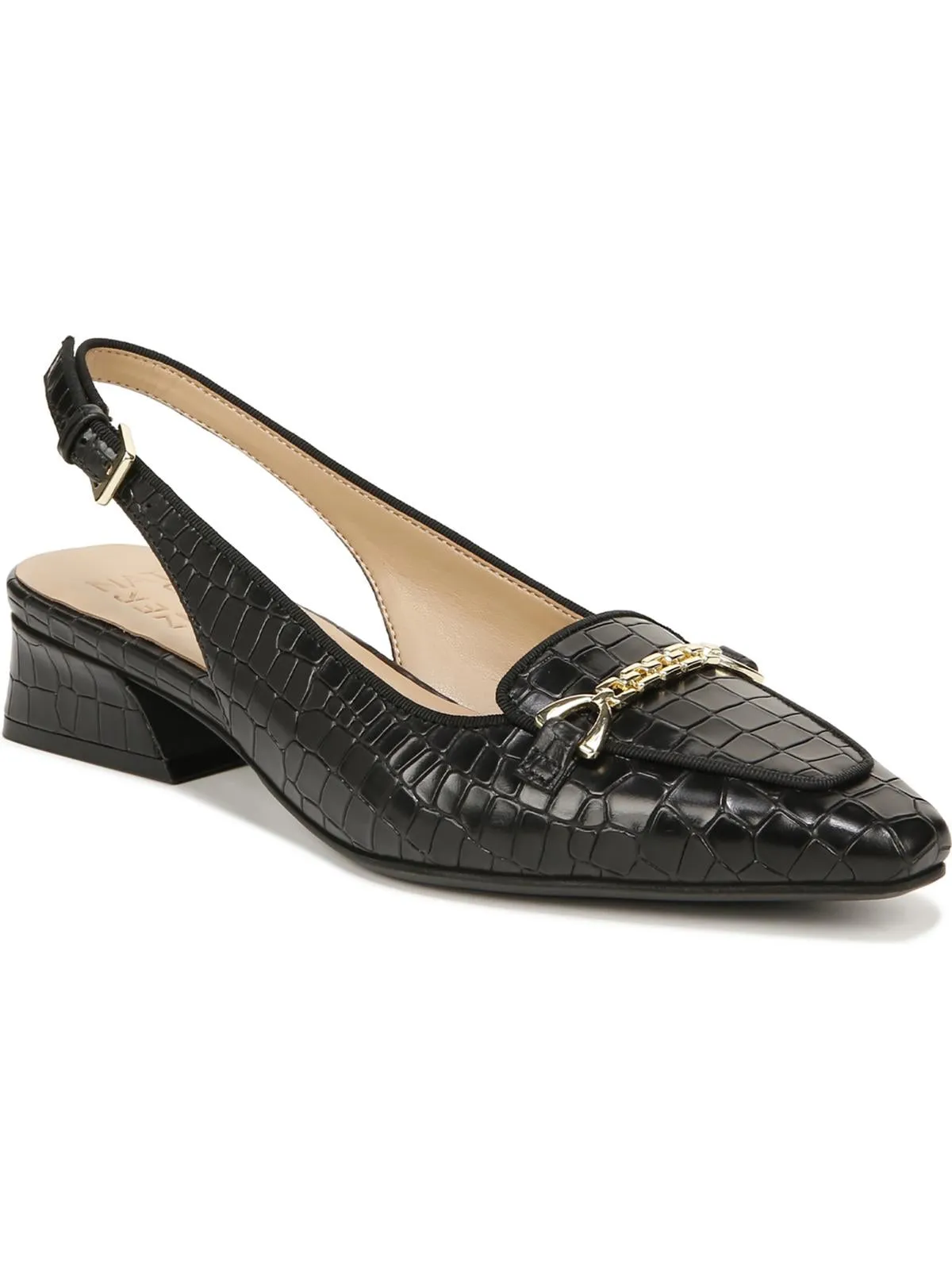 Lindsey Womens Leather Slingbacks