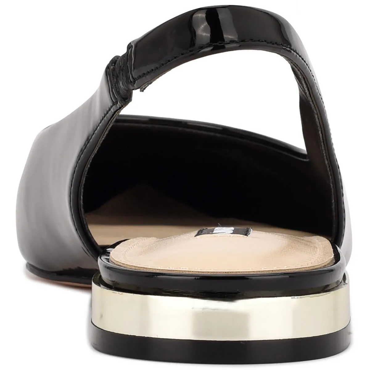 Lucee Womens Patent Pointed Toe Slingbacks