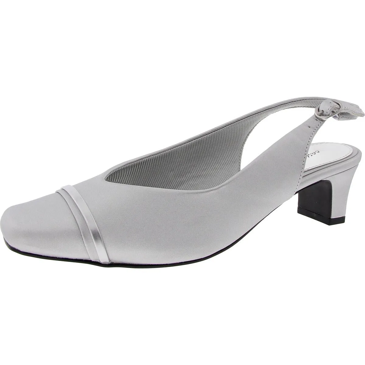 Sayo Womens Padded Insole Faux Leather Slingbacks